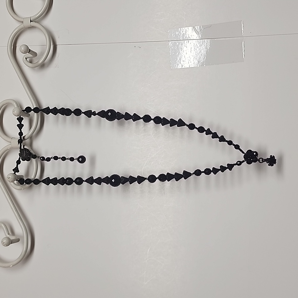Elegant Black GOTHIC VAMP Beaded Necklace
